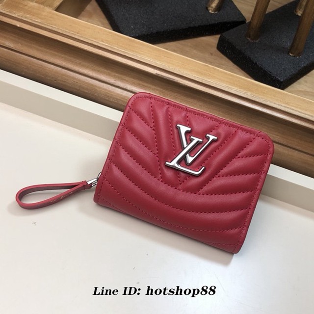 路易威登LV錢包 LV女士拉鏈零錢包 M63790 紅色 Louis Vuitton New Wave拉鏈錢夾 xxlv1461